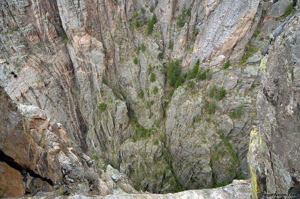 straight down